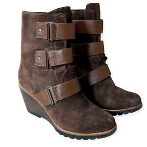 Sorel Women's After Hours Suede Brown Booties Size 9.5